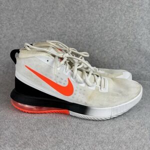 Nike Air Max Size 11 Athletic Shoes White & Neon Orange Lace Up Dominate